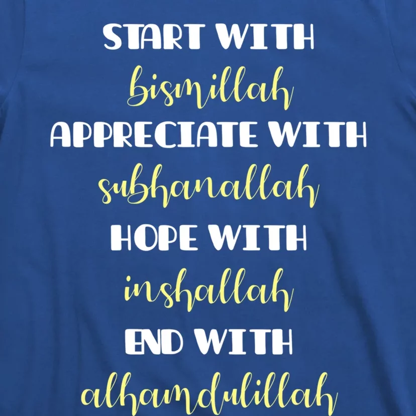 Start With Bismillah Islamic Gift T-Shirt