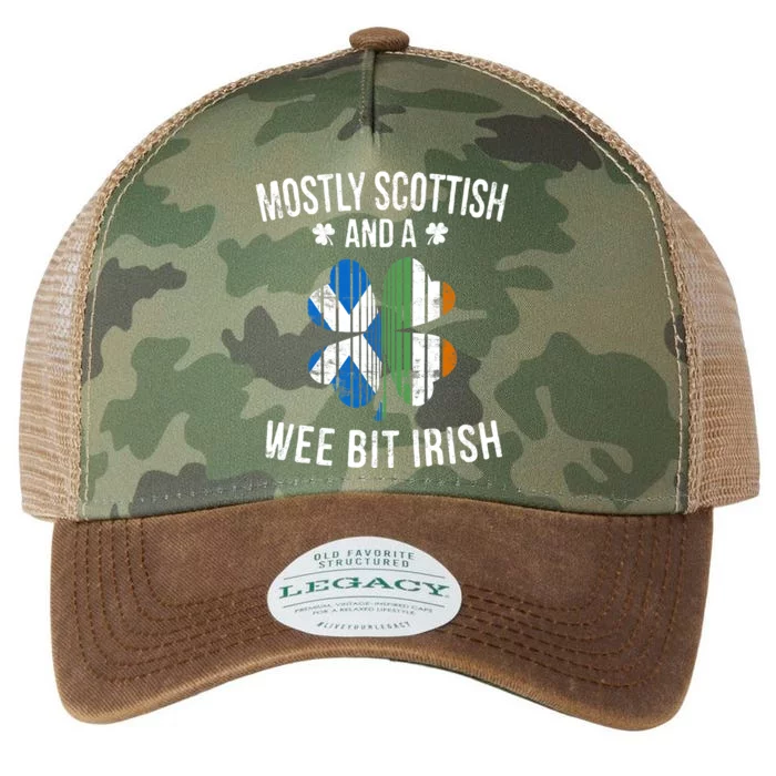 Scottish Wee Bit Irish Scotland Patrick Day Gifts Legacy Tie Dye Trucker Hat