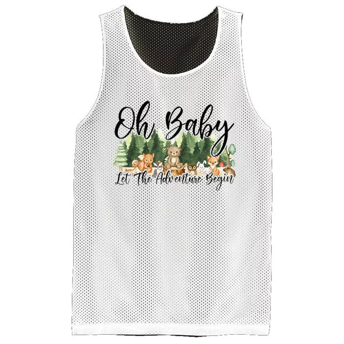 Spring Woodland Baby Shower Animal Theme Matching Neutral Mesh Reversible Basketball Jersey Tank