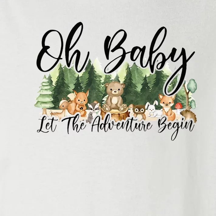 Spring Woodland Baby Shower Animal Theme Matching Neutral Toddler Long Sleeve Shirt