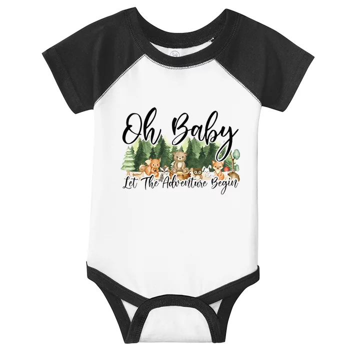 Spring Woodland Baby Shower Animal Theme Matching Neutral Infant Baby Jersey Bodysuit