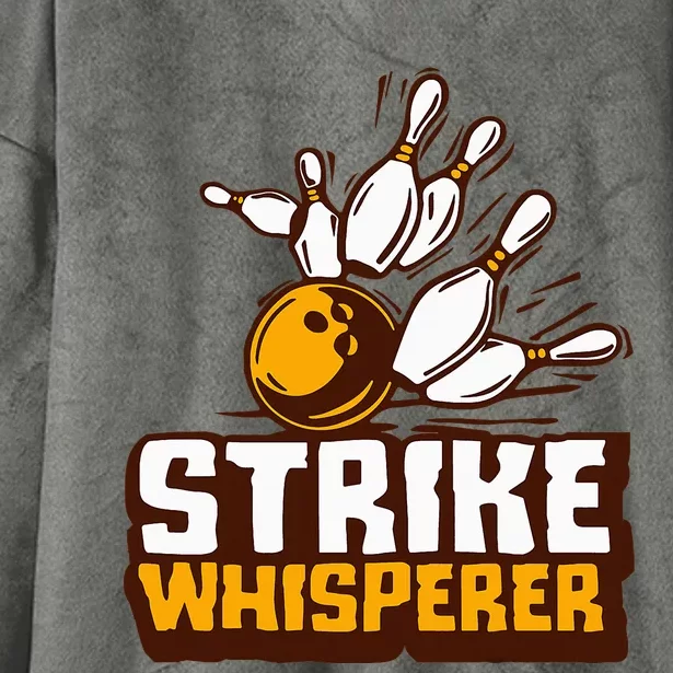 Strike Whisperer Bowling Hooded Wearable Blanket