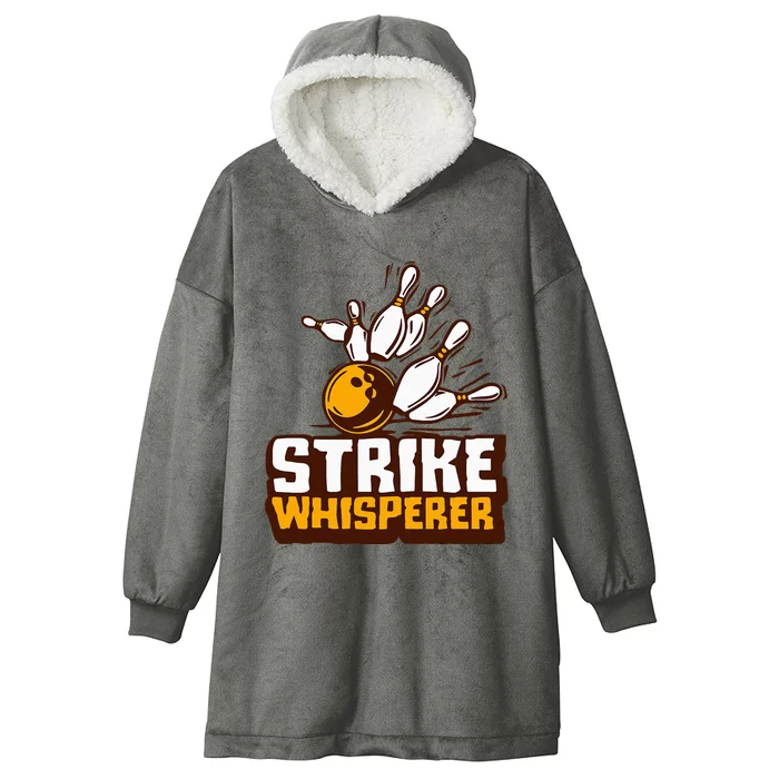 Strike Whisperer Bowling Hooded Wearable Blanket