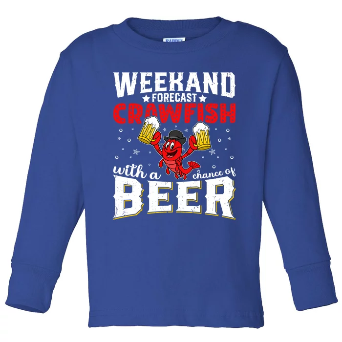 Seafood With Beer Crawfish Season Cajun Festival Party Gift Toddler Long Sleeve Shirt