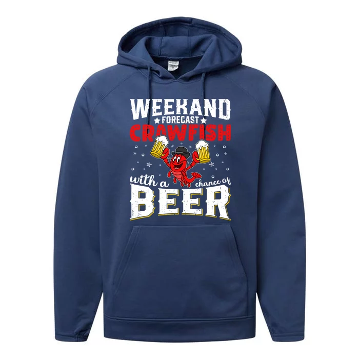 Seafood With Beer Crawfish Season Cajun Festival Party Gift Performance Fleece Hoodie