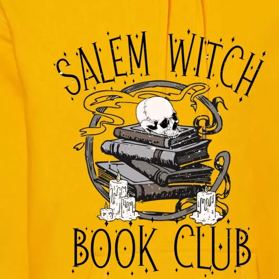 Salem Witch Book Club Retro Halloween Skeleton Reading Gift Premium Hoodie