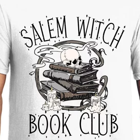 Salem Witch Book Club Retro Halloween Skeleton Reading Gift Pajama Set