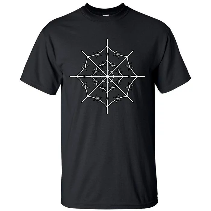 Spider Web Barbed Wire Tall T-Shirt