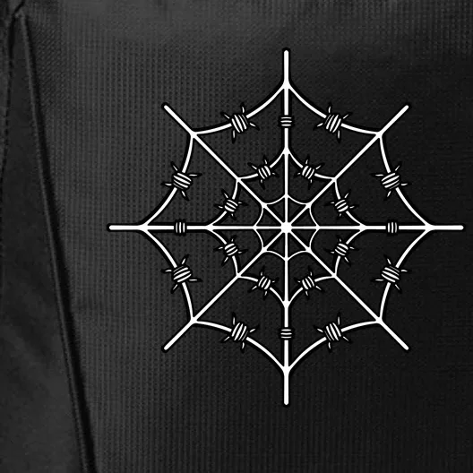 Spider Web Barbed Wire City Backpack