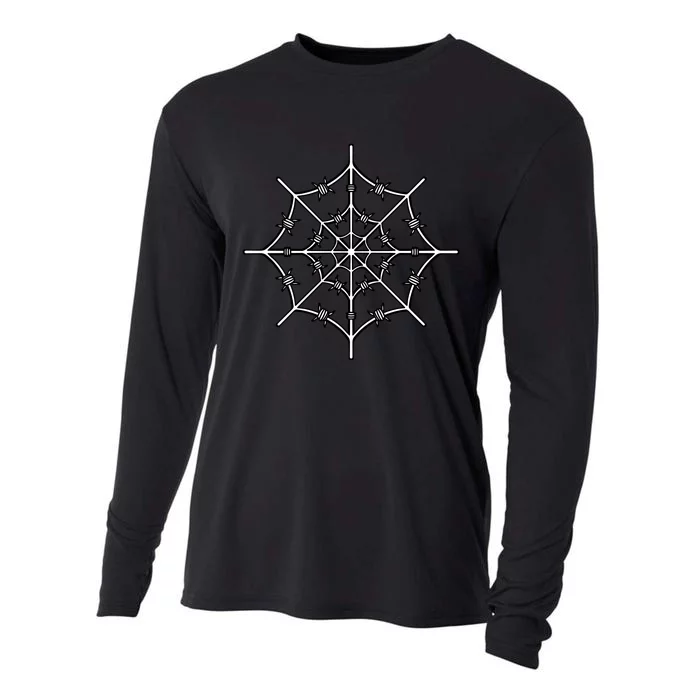 Spider Web Barbed Wire Cooling Performance Long Sleeve Crew