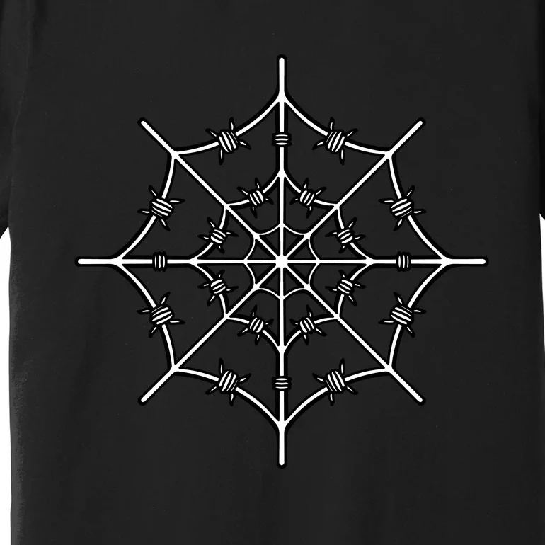 Spider Web Barbed Wire Premium T-Shirt