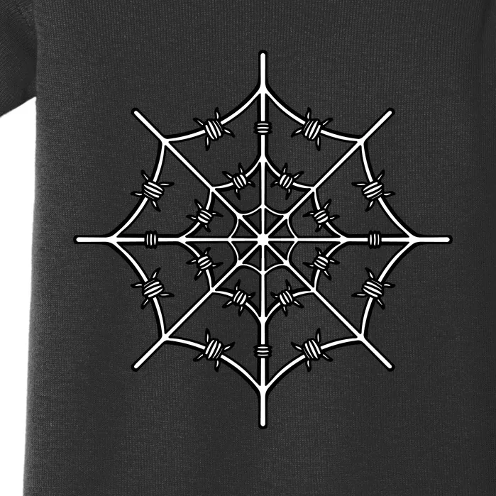 Spider Web Barbed Wire Baby Bodysuit