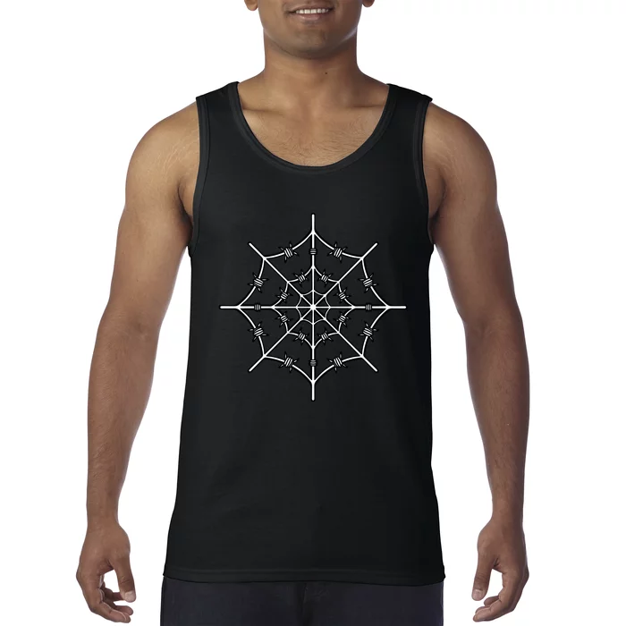 Spider Web Barbed Wire Tank Top