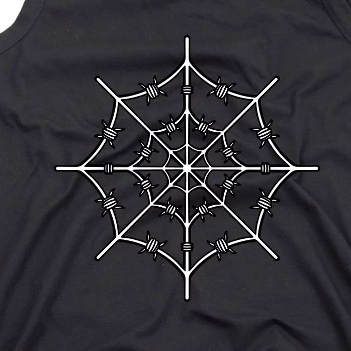 Spider Web Barbed Wire Tank Top