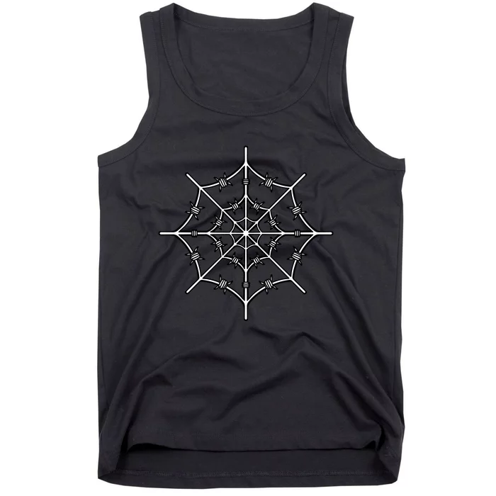 Spider Web Barbed Wire Tank Top