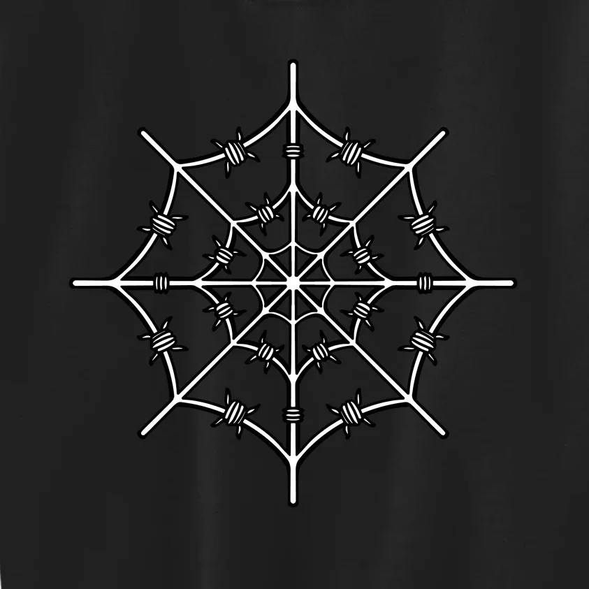 Spider Web Barbed Wire Kids Sweatshirt