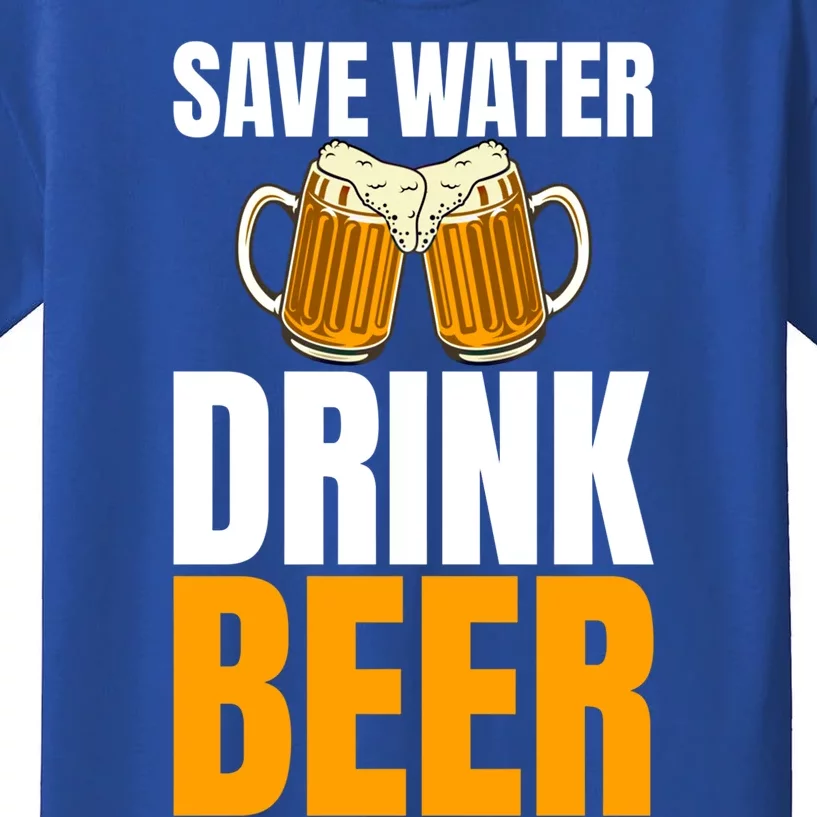 Save Water Beer Gag For Unisex Beer Addicts Cute Gift Kids T-Shirt