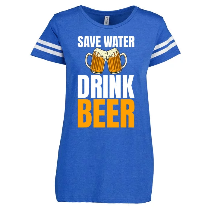 Save Water Beer Gag For Unisex Beer Addicts Cute Gift Enza Ladies Jersey Football T-Shirt