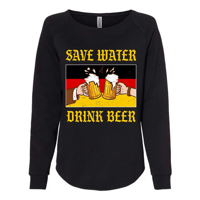 Save Water Beer Ger Flag Oktober Oktoberfest Party Funny Gift Womens California Wash Sweatshirt