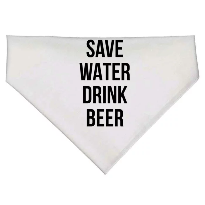 Save Water Beer Lover Gift USA-Made Doggie Bandana