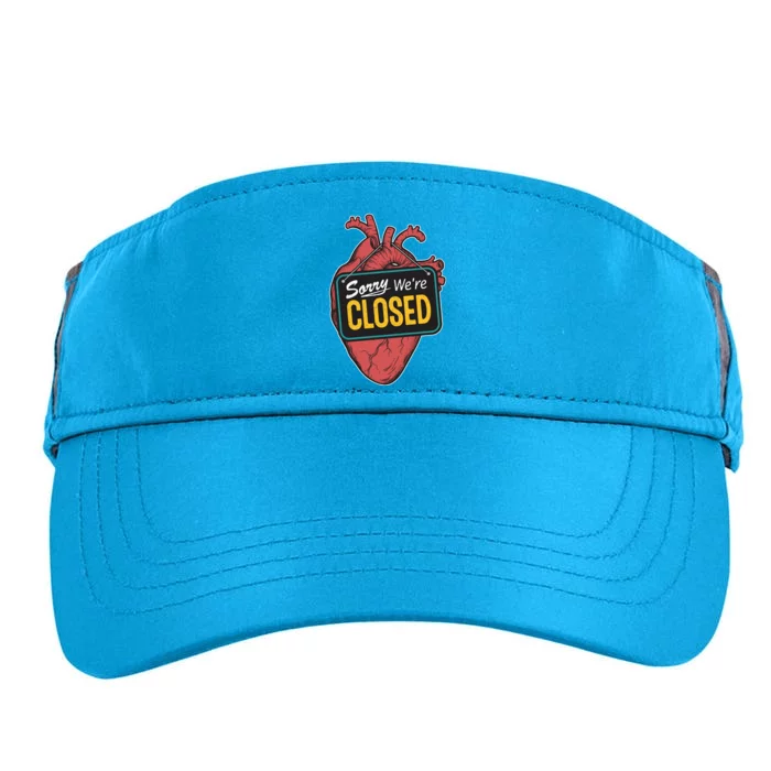 Sorry Were Closed Heart Adult Drive Performance Visor