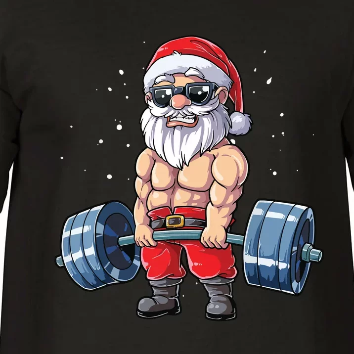 Santa Weightlifting Christmas Fitness Gym Deadlift Xmas Comfort Colors T-Shirt