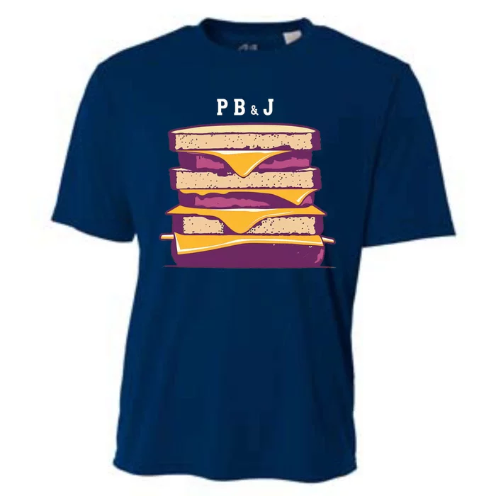 Sandwich With Creamy Peanut Butter And Jelly Cooling Performance Crew T-Shirt