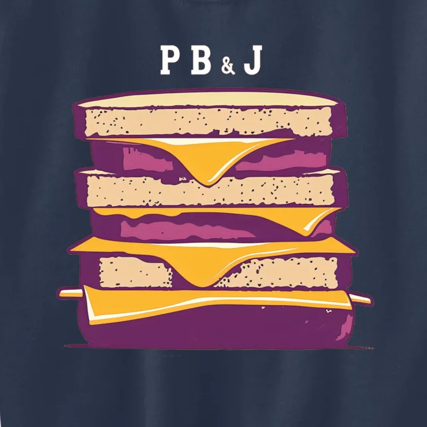 Sandwich With Creamy Peanut Butter And Jelly Kids Sweatshirt