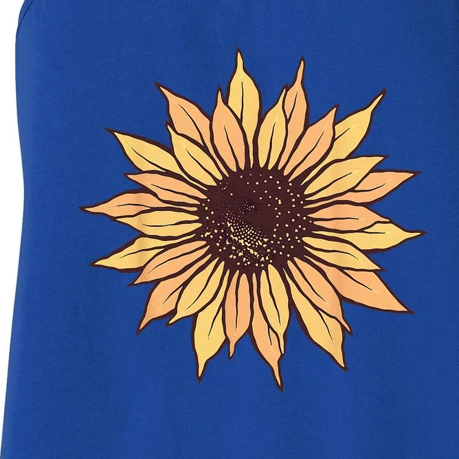 Sunflower Women Cute Floral Casual Summer Women's Racerback Tank