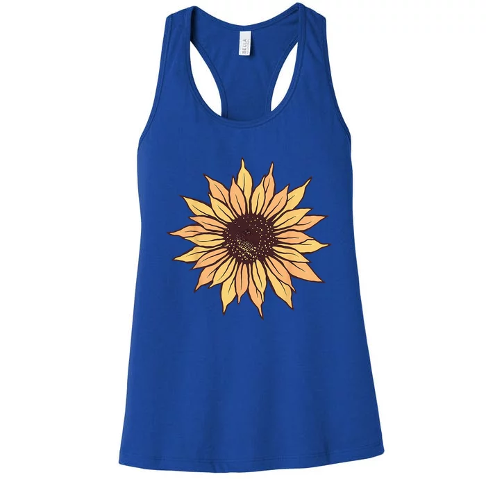 Sunflower Women Cute Floral Casual Summer Women's Racerback Tank