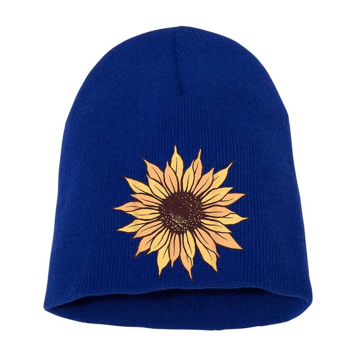 Sunflower Women Cute Floral Casual Summer Short Acrylic Beanie