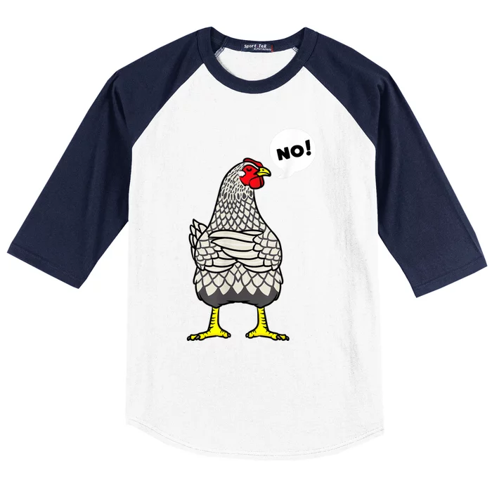 Stubborn Wyandotte Chicken Baseball Sleeve Shirt