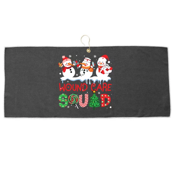 Snowman Wound Care Nurse Squad Christmas Holiday Matching Large Microfiber Waffle Golf Towel