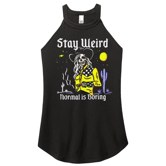 Stay Weird Cowgirl Women’s Perfect Tri Rocker Tank