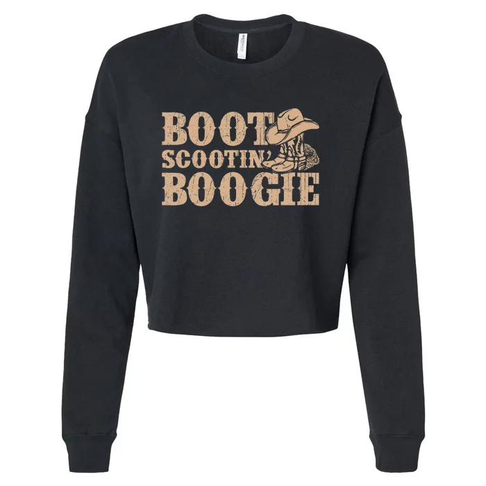 Southern Western Country Music Boot Scootin’ Boogie Cropped Pullover Crew