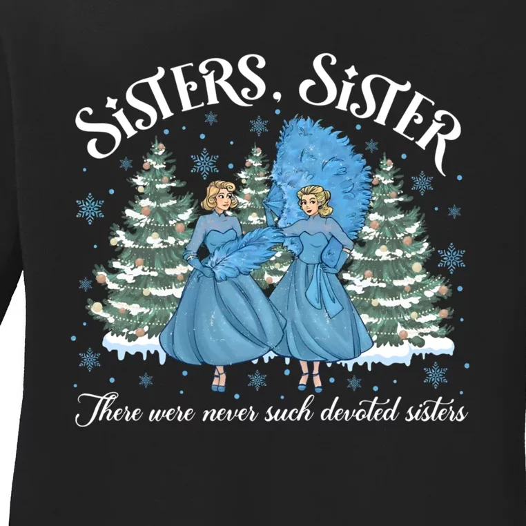 Sisters White Christmas Movie 1954 Xmas Snow Holiday Pajamas Ladies Long Sleeve Shirt