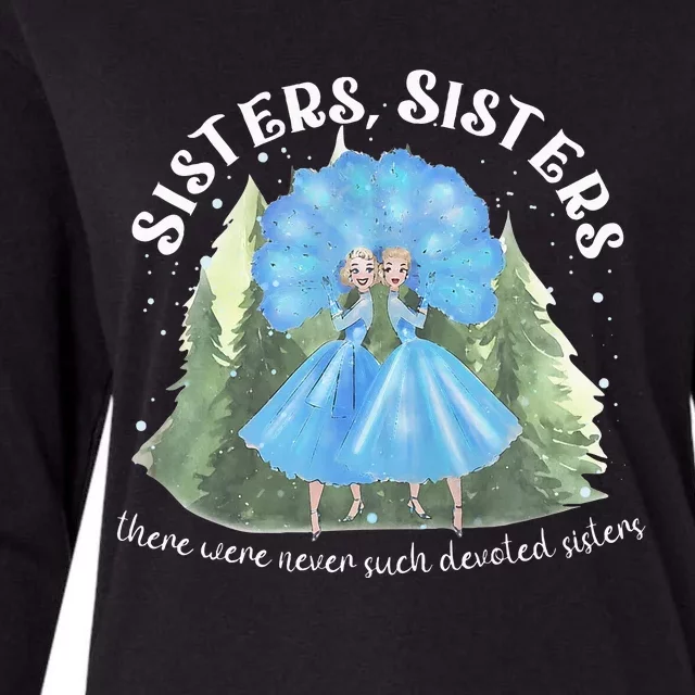 Sisters White Christmas Movie 1954 Xmas Snow Holiday Pajamas Womens Cotton Relaxed Long Sleeve T-Shirt