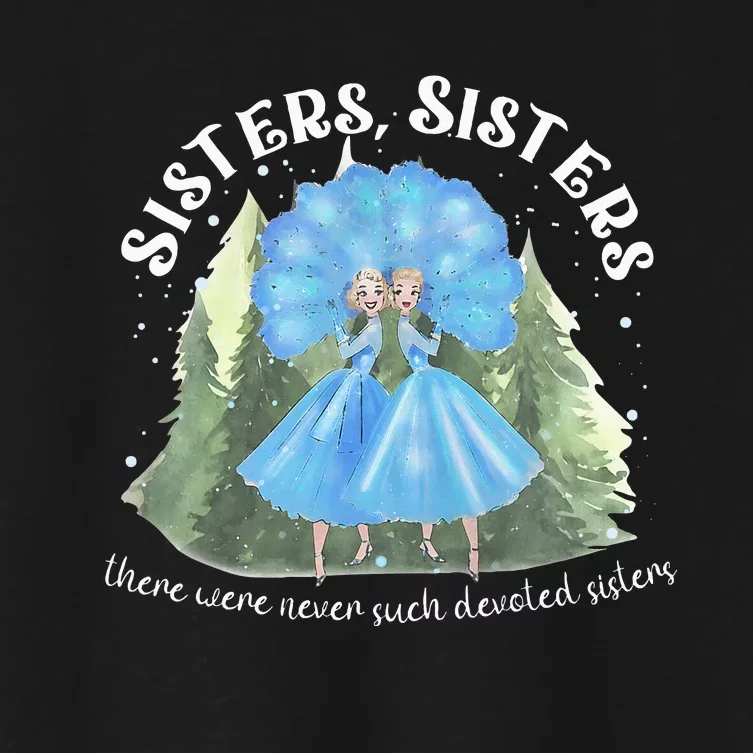 Sisters White Christmas Movie 1954 Xmas Snow Holiday Pajamas Women's Crop Top Tee