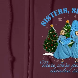 Sisters White Christmas Movie 1954 Xmas Snow Pajamas Holiday Full Zip Hoodie