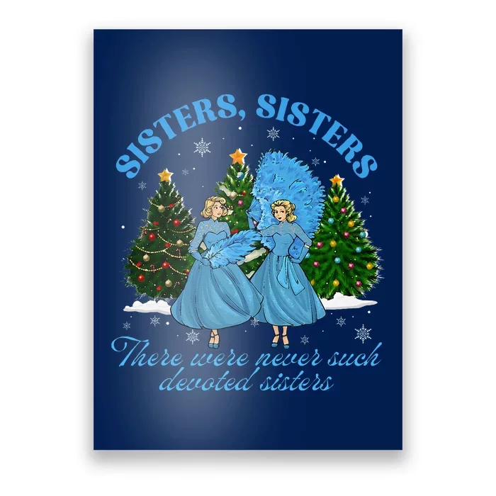 Sisters White Christmas Movie 1954 Xmas Snow Pajamas Holiday Poster