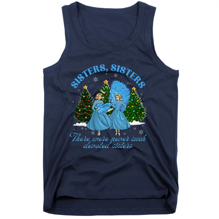 Sisters White Christmas Movie 1954 Xmas Snow Pajamas Holiday Tank Top