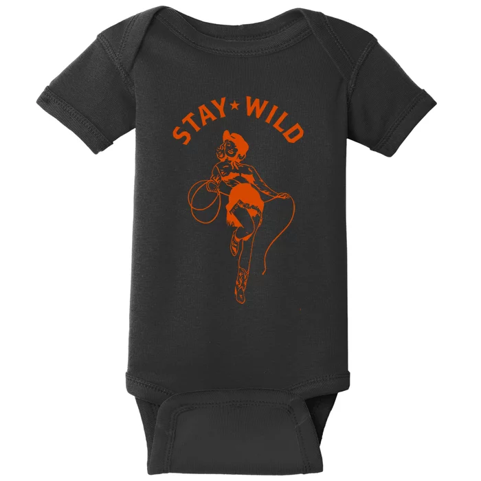 Stay Wild Cowgirl Oversized Baby Bodysuit