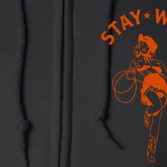 Stay Wild Cowgirl Oversized Full Zip Hoodie