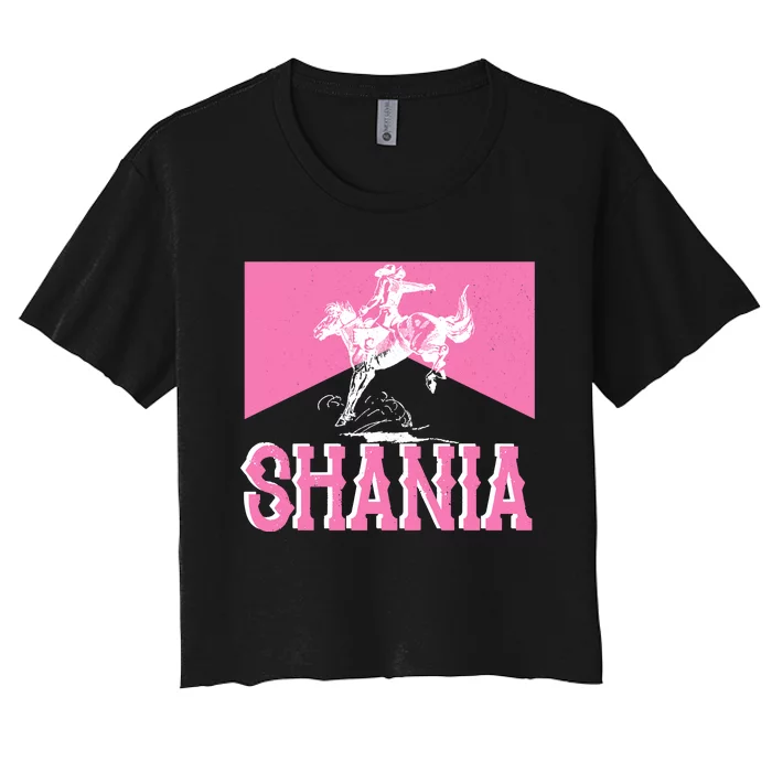 Shania Western Cowboy Women's Crop Top Tee