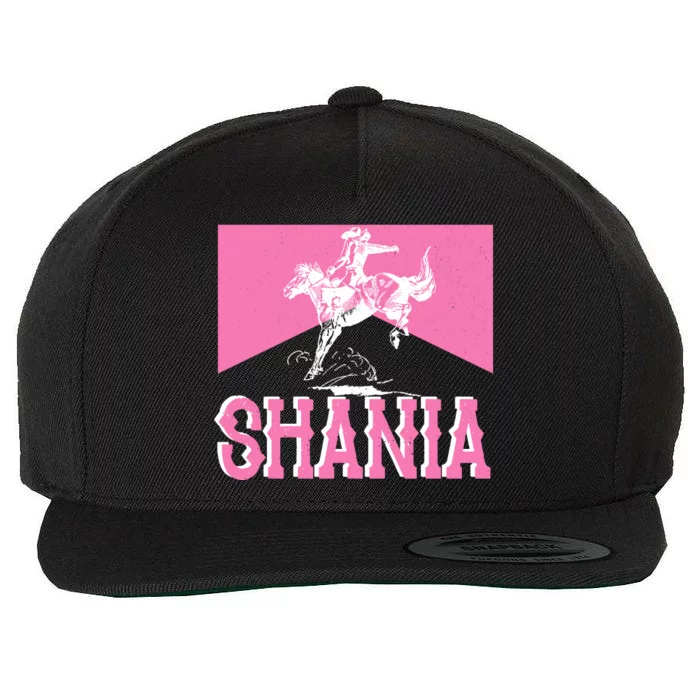 Shania Western Cowboy Wool Snapback Cap