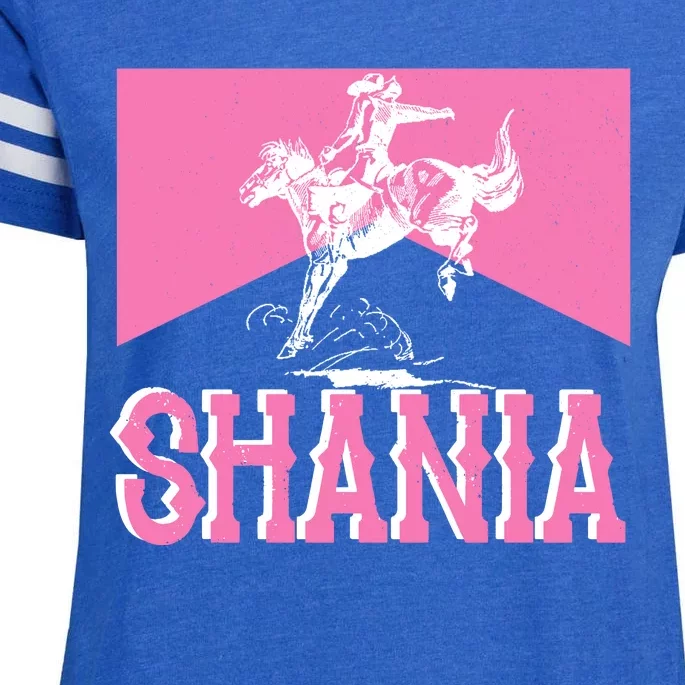 Shania Western Cowboy Enza Ladies Jersey Football T-Shirt