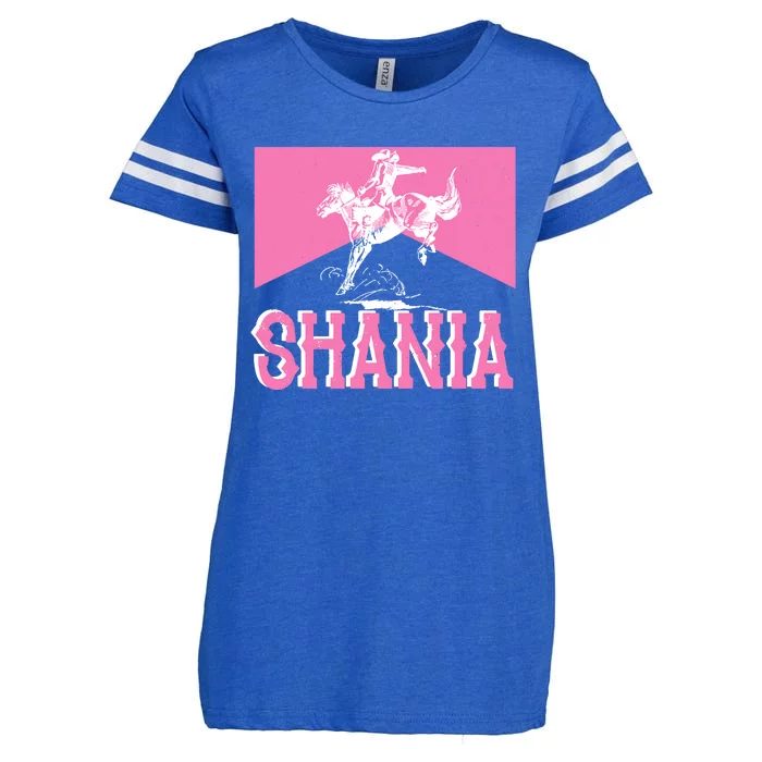 Shania Western Cowboy Enza Ladies Jersey Football T-Shirt