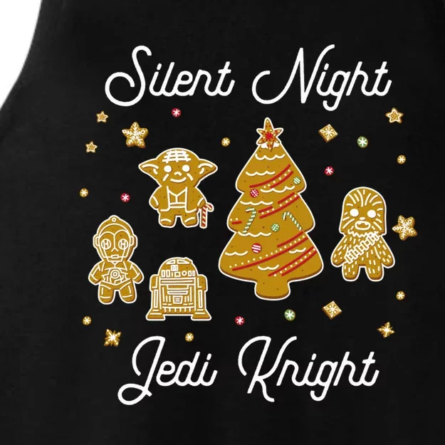 Star Wars Christmas Silent Night Jedi Knight Gingerbread Ladies Tri-Blend Wicking Tank