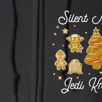 Star Wars Christmas Silent Night Jedi Knight Gingerbread Full Zip Hoodie