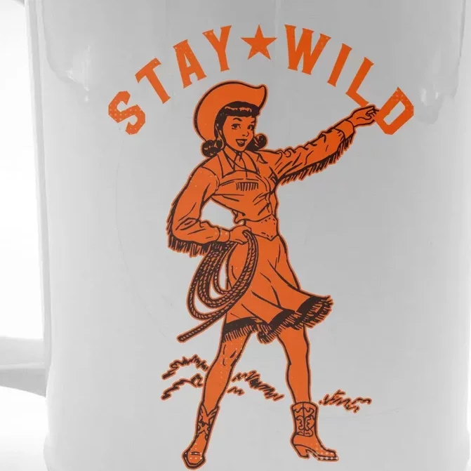 Stay Wild Cowgirl Cowgirl Western Country Girl Front & Back Beer Stein